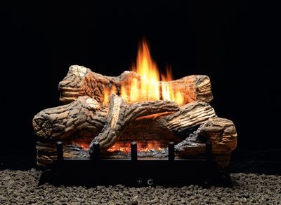 White Mountain Hearth: Fint Hill 18" Log Set with Vent-Free Burner (MV) - LP