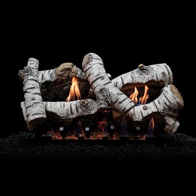 Birch Burncrete Log Set
