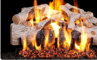 Charred Mountain Birch Log Set