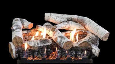 White Mountain Hearth: Super Birch Burncrete Log Set - 24"