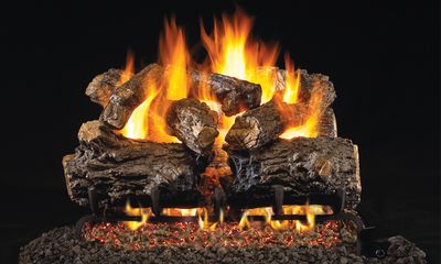 RH Peterson: Burnt Rustic Oak Logs - 18/20"