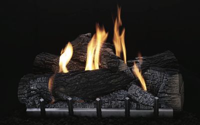 White Mountain Hearth: Outdoor Wildwood Refractory Log Set - 24"