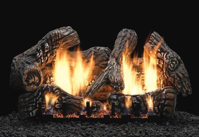 White Mountain Hearth: Super Charred Oak Ceramic Fiber Log Set - 18"