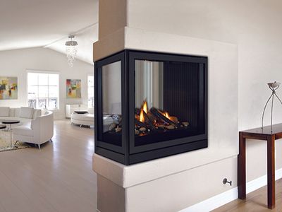 White Mountain Hearth: Tahoe Clean-Face Peninsula Fireplace (Millivolt)