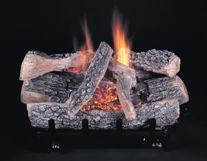 Rasmussen: 18" Chillbuster Evening Embers Triple Burner Log Set
