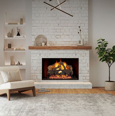 Charred Evergreen Oak Log Set — view 2