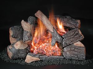 Rasmussen: 18" Chillbuster Evening Embers Heavy Bark Log Set
