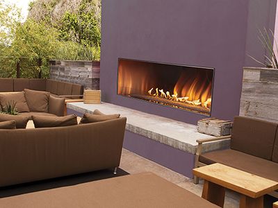 White Mountain Hearth: Carol Rose Coastal Outdoor Linear Fireplace - 60"