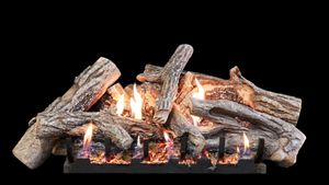 White Mountain Hearth: Fallen Timber Burncrete Log Set - 18"
