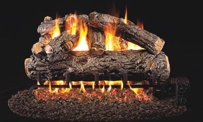 RH Peterson: Rustic Oak Designer Logs - 30"
